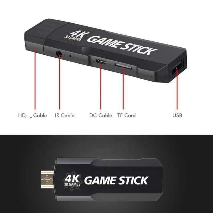 RETRO GAMERS - Wireless Game Stick (37000 in 1 Games ) (2D, 3D) with 2 Controllers