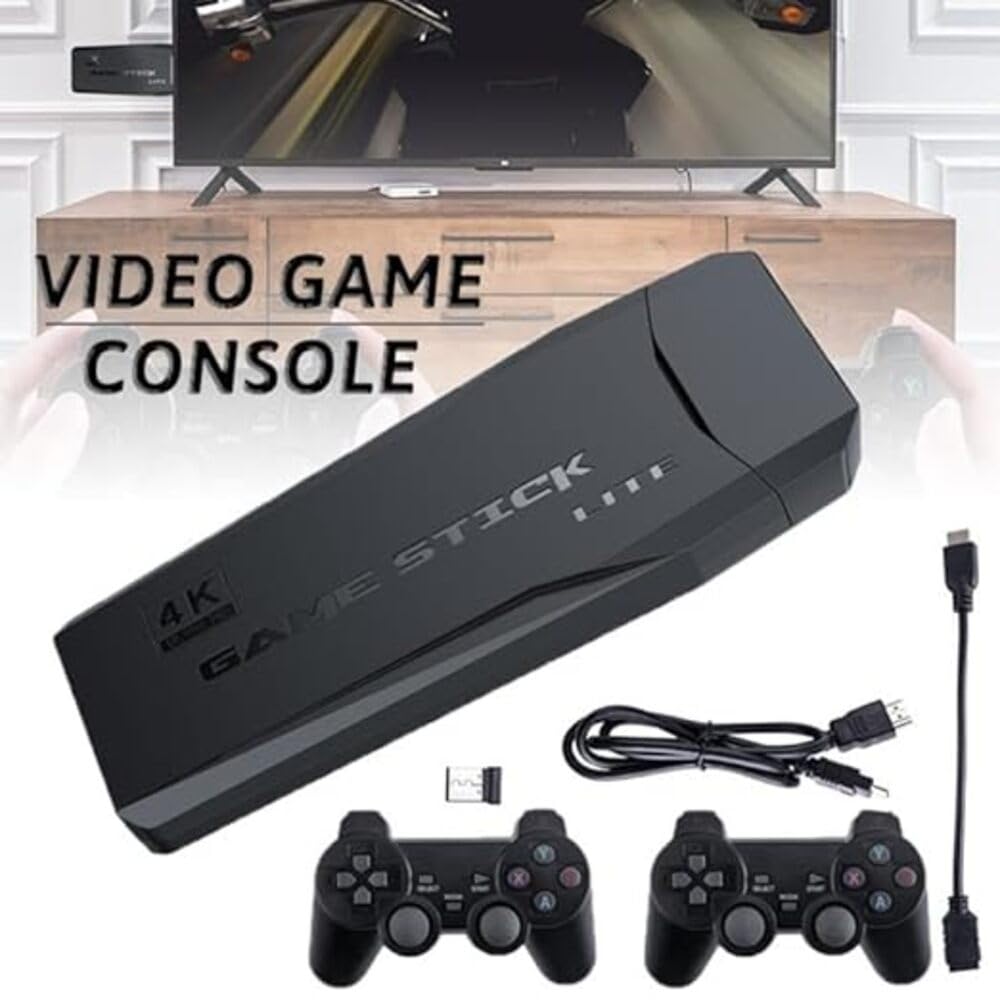 RETRO GAMERS - Wireless Game Stick - (10,000 in 1 Games)1080p with 2 Controllers