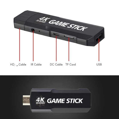 RETRO GAMERS - Wireless Game Stick (37000 in 1 Games ) (2D, 3D) with 2 Controllers
